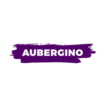 Aubergino.com logo, a brandable .com business name for sale