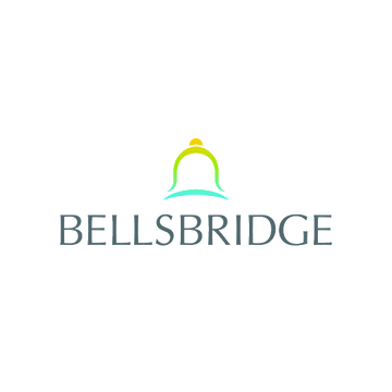 Bellsbridge.com logo, a brandable .com business name for sale