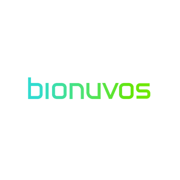 Bionuvos.com logo, a brandable .com business name for sale
