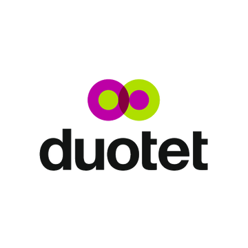 Duotet.com logo, a brandable .com business name for sale