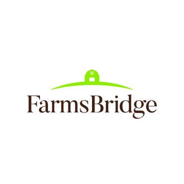 Farmsbridge.com logo, a brandable .com business name for sale