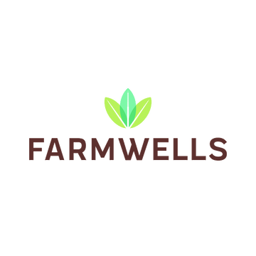 Farmwells.com logo, a brandable .com business name for sale