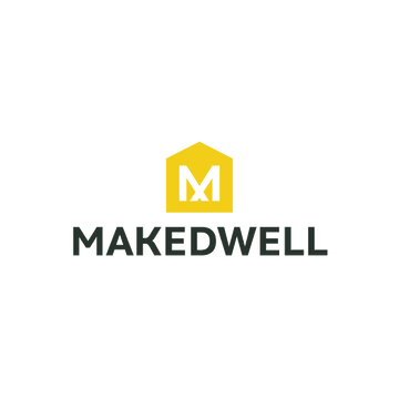 Makedwell.com logo, a brandable .com business name for sale