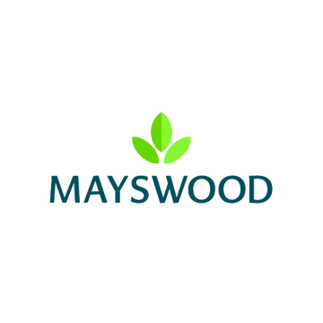 Mayswood.com logo, a brandable .com business name for sale