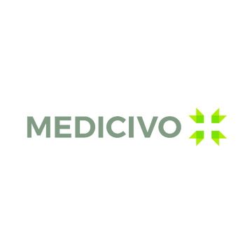 Medicivo.com logo, a brandable .com business name for sale
