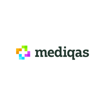 Mediqas.com logo, a brandable .com business name for sale