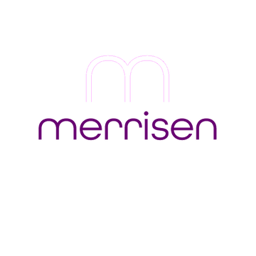 Merrisen.com logo, a brandable .com business name for sale