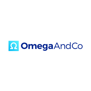 OmegaAndCo.com logo, a brandable .com business name for sale