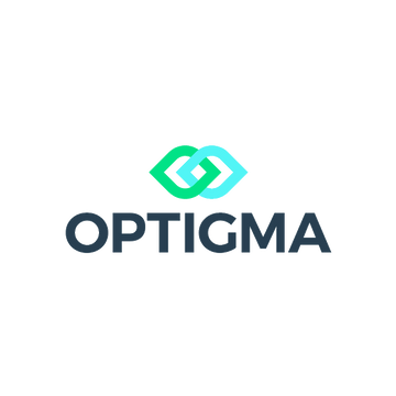 Optigma.com logo, a brandable .com business name for sale