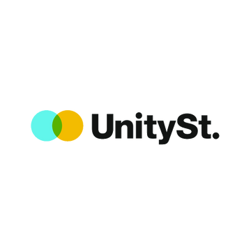 UnitySt.com logo, a brandable .com business name for sale