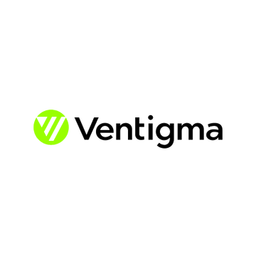 Ventigma.com logo, a brandable .com business name for sale