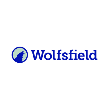 Wolfsfield.com logo, a brandable .com business name for sale