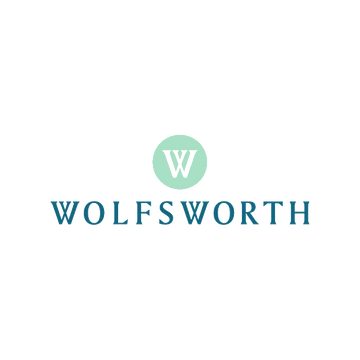 Wolfsworth.com logo, a brandable .com business name for sale