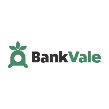 BankVale.com logo, a brandable .com business name for sale
