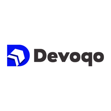 devoqo.com logo, a brandable .com business name for sale