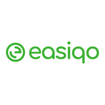 Easiqo.com logo, a brandable .com business name for sale