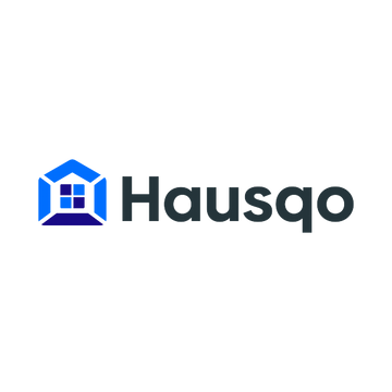 hausqo.com logo, a brandable .com business name for sale