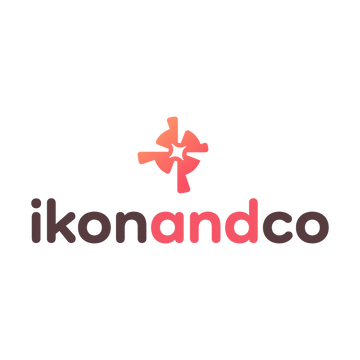 ikonAndCo.com logo, a brandable .com business name for sale