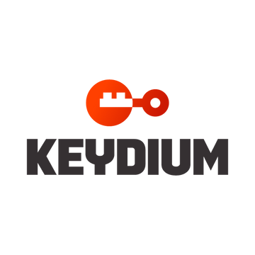 keydium.com logo, a brandable .com business name for sale