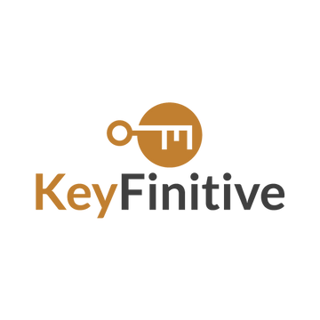Keyfinitive.com logo, a brandable .com business name for sale