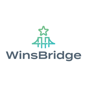 WinsBridge.com logo, a brandable .com business name for sale