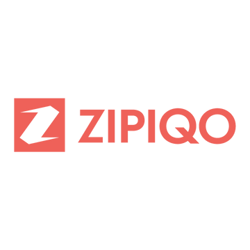 zipiqo.com logo, a brandable .com business name for sale