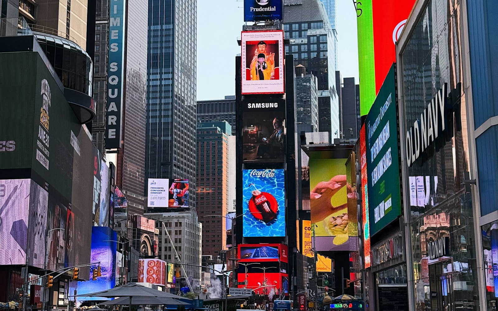 Times Square billboards and brand signs