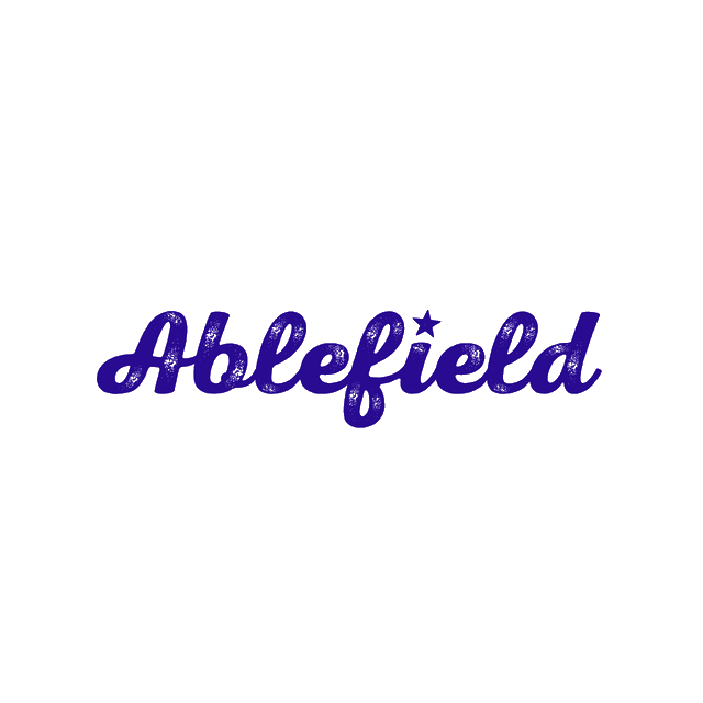 Ablefield.com logo, a brandable .com business name for sale