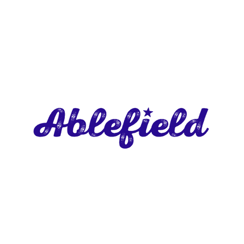 Ablefield.com logo, a brandable .com business name for sale
