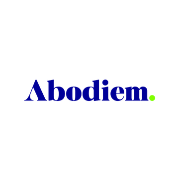 Abodiem.com logo, a brandable .com business name for sale