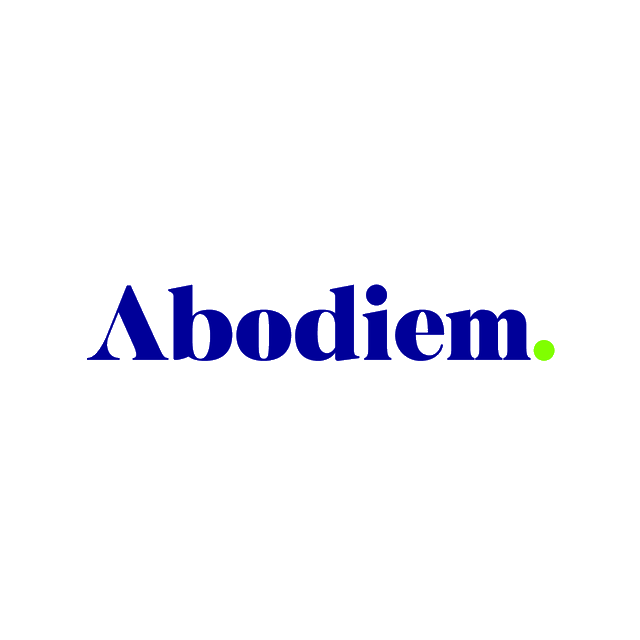 Abodiem.com logo, a brandable .com business name for sale
