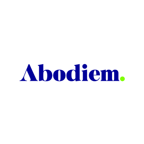 Abodiem.com logo, a brandable .com business name for sale
