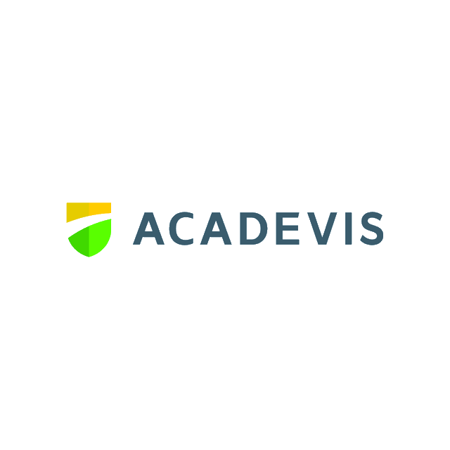 Acadevis.com logo, a brandable .com business name for sale