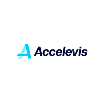 Accelevis.com logo, a brandable .com business name for sale