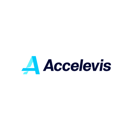 Accelevis.com logo, a brandable .com business name for sale