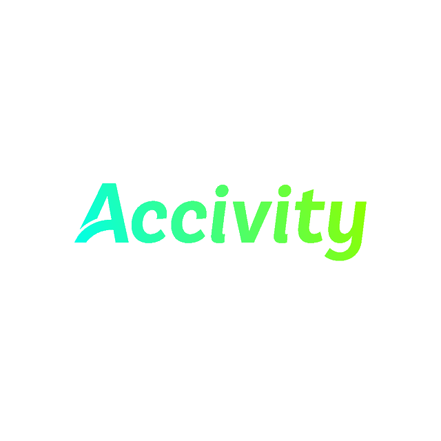 Accivity.com logo, a brandable .com business name for sale