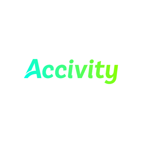 Accivity.com logo, a brandable .com business name for sale