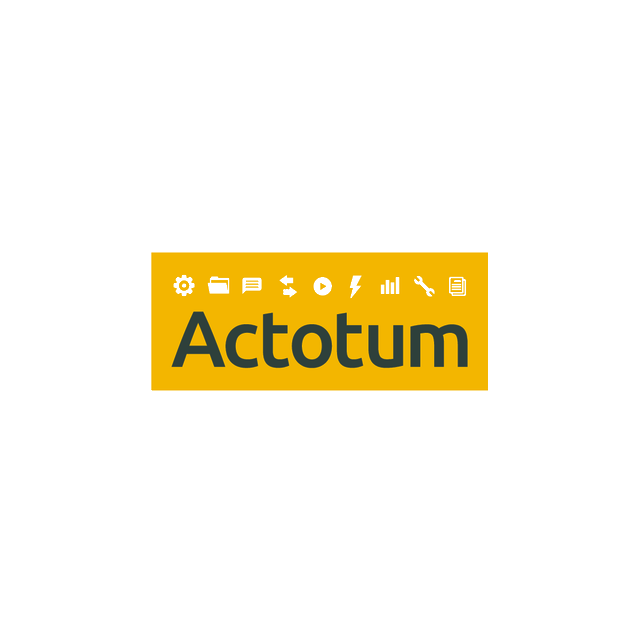 Actotum.com logo, a brandable .com business name for sale