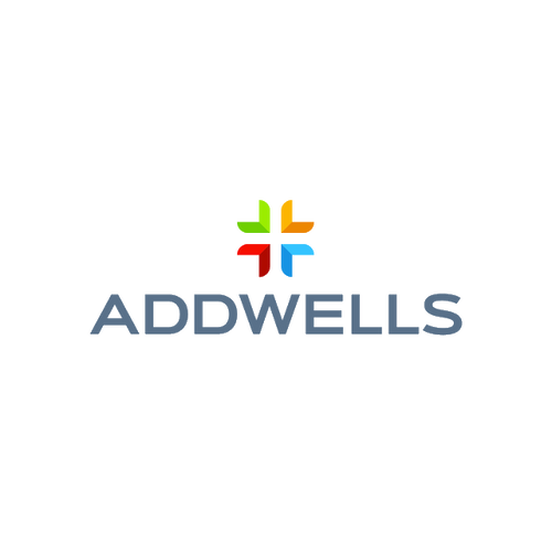 Addwells.com logo, a brandable .com business name for sale