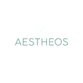 Aestheos.com logo, a brandable .com business name for sale