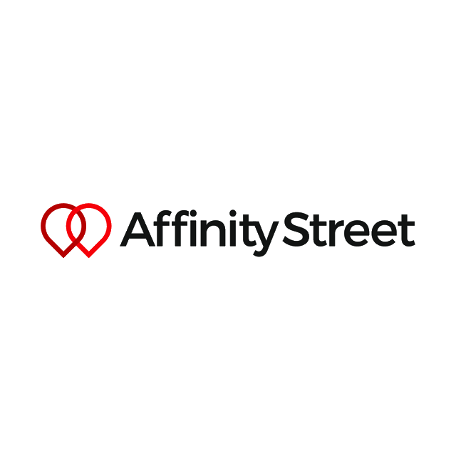AffinityStreet.com logo, a brandable .com business name for sale