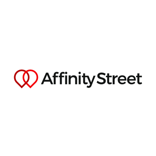 AffinityStreet.com logo, a brandable .com business name for sale