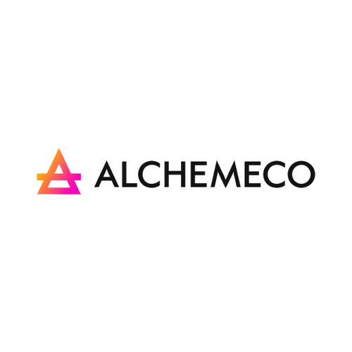 Alchemeco.com logo, a brandable .com business name for sale