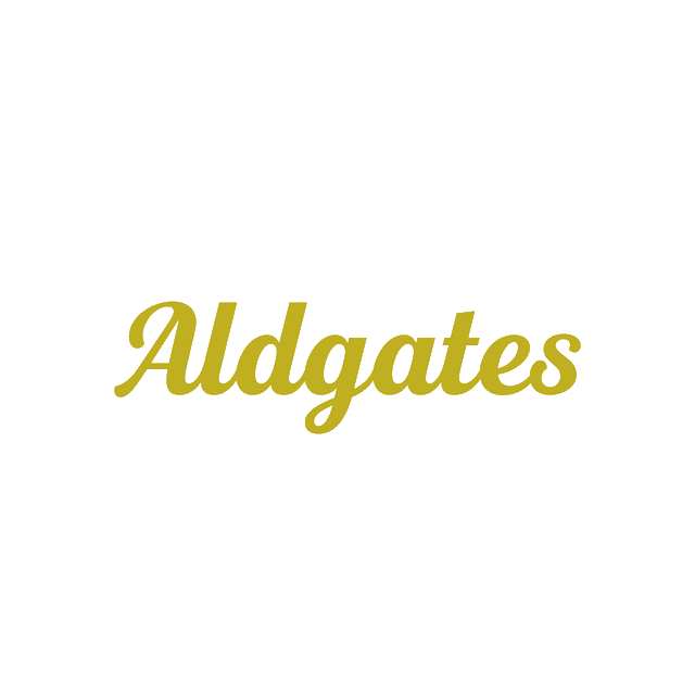 Aldgates.com logo, a brandable .com business name for sale