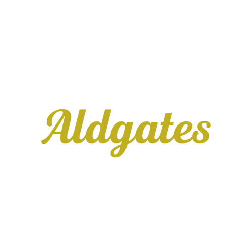 Aldgates.com logo, a brandable .com business name for sale