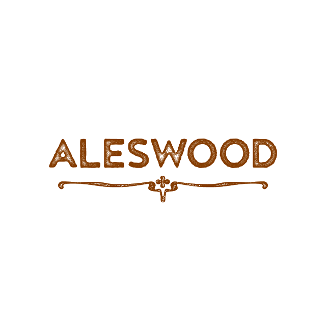 Aleswood.com logo, a brandable .com business name for sale