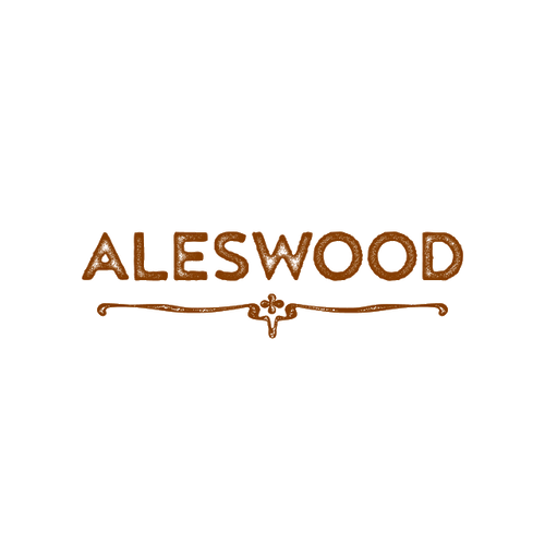 Aleswood.com logo, a brandable .com business name for sale