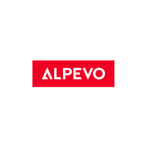 Alpevo.com logo, a brandable .com business name for sale