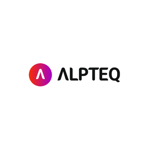 Alpteq.com logo, a brandable .com business name for sale