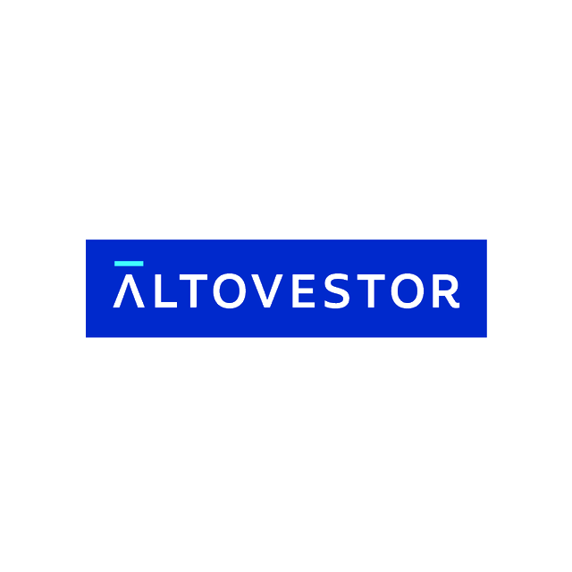 Altovestor.com logo, a brandable .com business name for sale